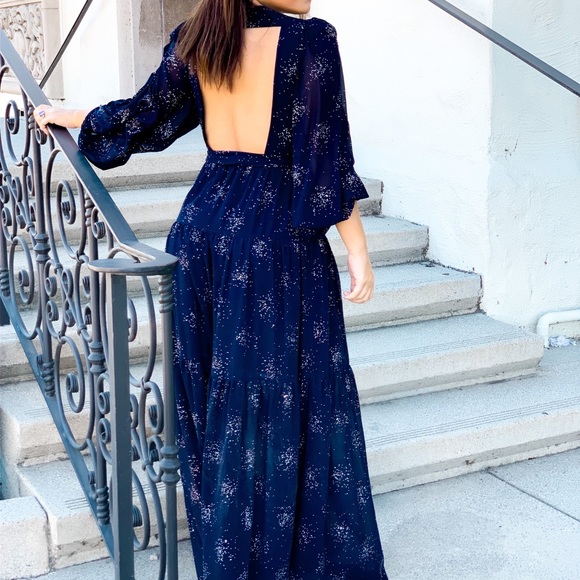 eliza j faux wrap maxi dress